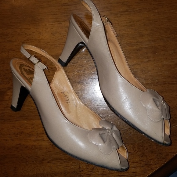 Taupe  Slingback Heels